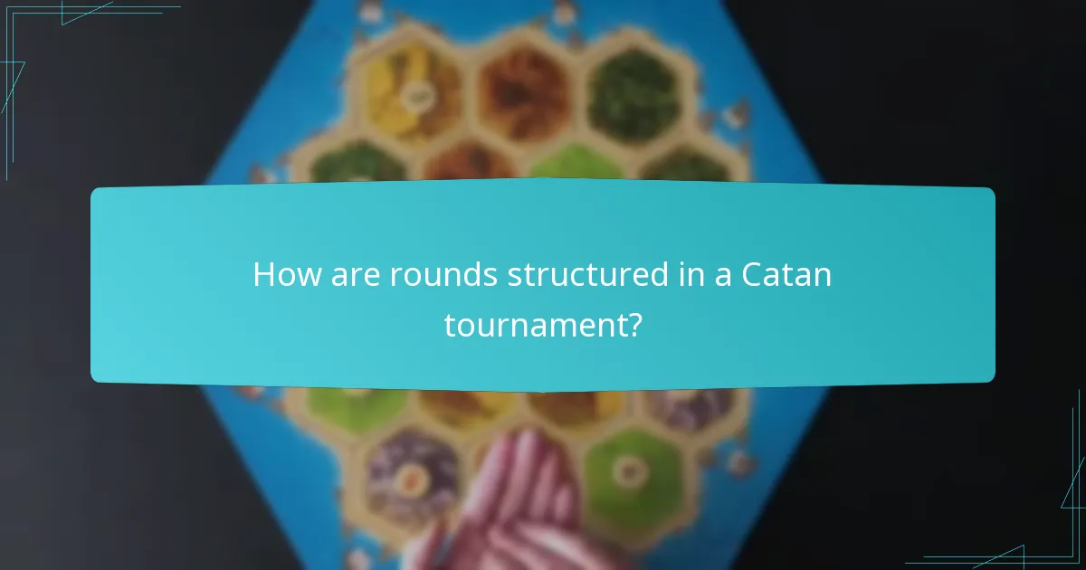 How are rounds structured in a Catan tournament?