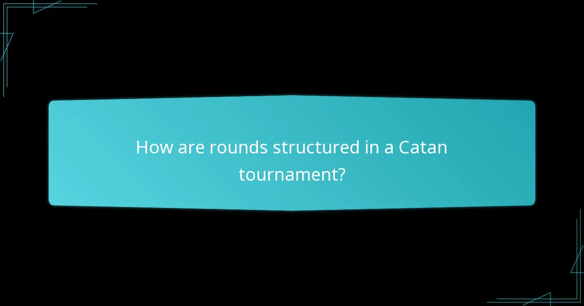 How are rounds structured in a Catan tournament?