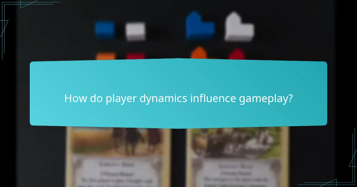How do player dynamics influence gameplay?