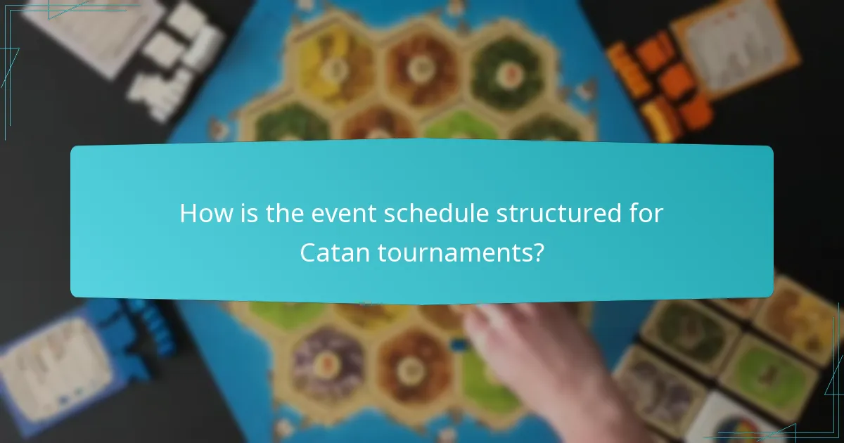 When are scheduled breaks during Catan tournaments?
