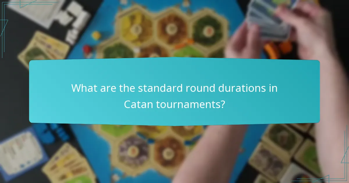 Which factors affect Catan tournament timing?
